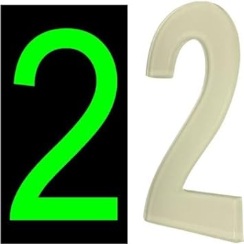 Door Numbers 3D Acrylic Luminous House Numbers Glow in the Dark Stick On Self Adhesive Home Signs Hotel Office Appartments Mailbox Outdoor 6cm