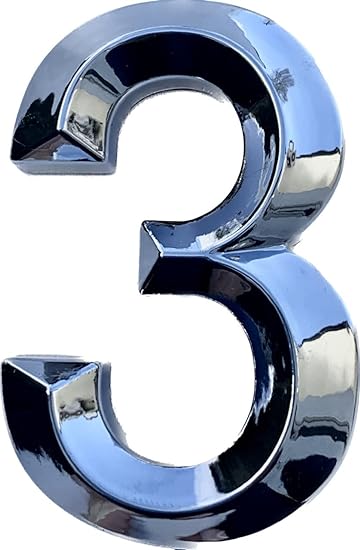 3D Door Numbers House Door Numbers Plaques Stick On Self Adhesive 3D Door Street Number Signs Hotel Office Appartments Mailbox Outdoor 3 Inches