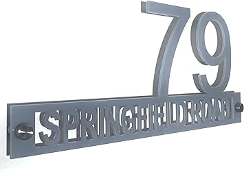 3D Laser Cut Floating House Numbers Plaques Door Number Street Name Customised Acrylic Sign 300Mm X 160Mm
