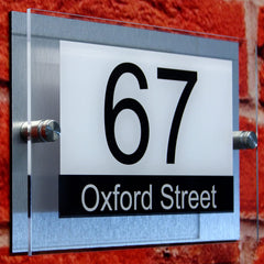Sign Plaque Door Number Street Name Acrylic & Aluminium Composite