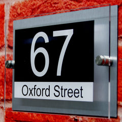 House Number Plaque Door Sign Address Plaques Door Number Name Plates Personalised Dual Layer