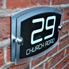 Personalised House Number Plaque Door Sign Address Plaques Door Number Name Plates Personalised Dual Layer