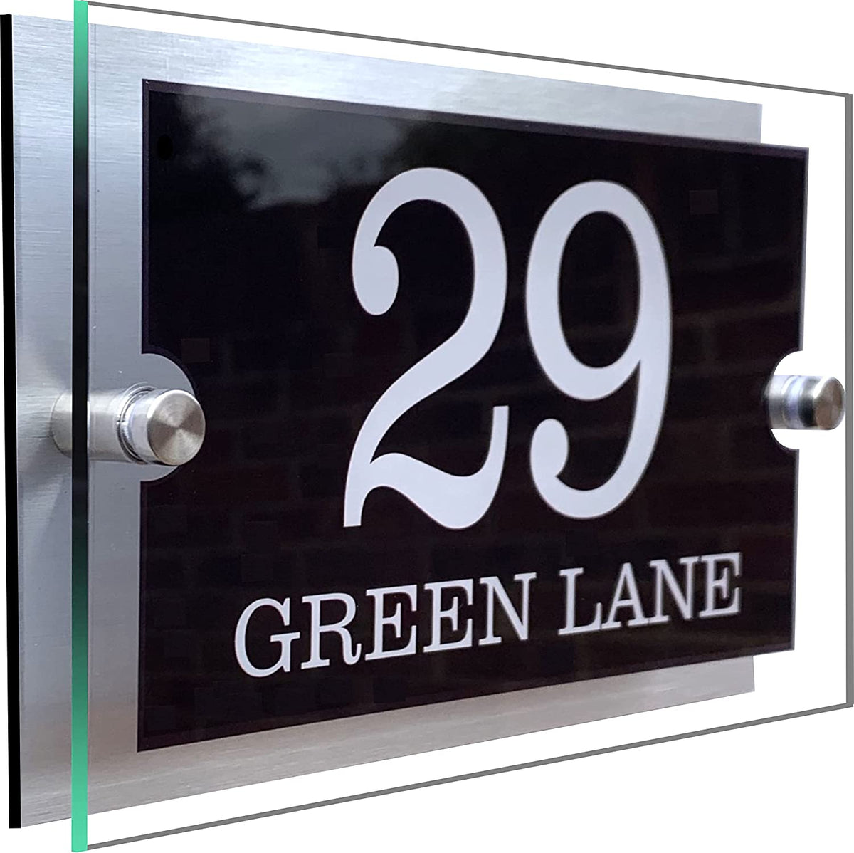 High Quality House Number Plaque Door Sign Address Plaques Door Number Name Plates Personalised Dual Layer
