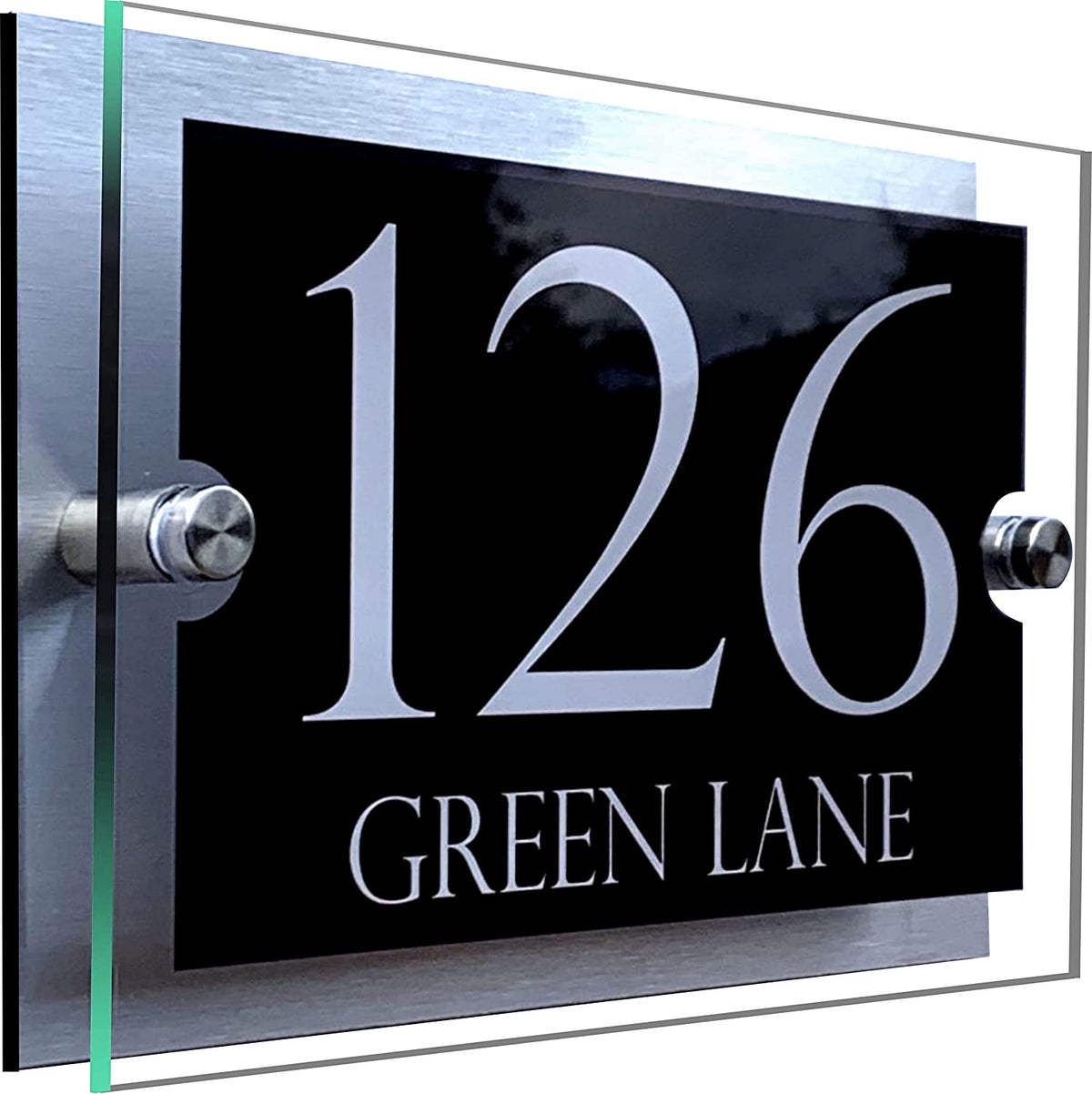 Customised House Numbers Plaques Door Sign Address Plaques Door Number Name Plates Personalised Dual Layer