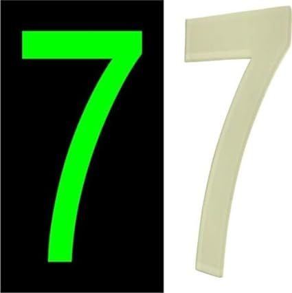 Door Numbers 3D Acrylic Luminous House Numbers Glow in the Dark Stick On Self Adhesive Home Signs Hotel Office Appartments Mailbox Outdoor 6cm