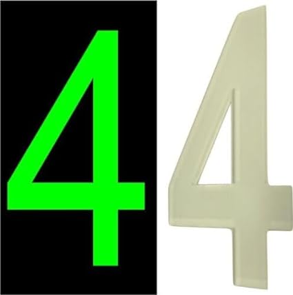 Door Numbers 3D Acrylic Luminous House Numbers Glow in the Dark Stick On Self Adhesive Home Signs Hotel Office Appartments Mailbox Outdoor 6cm