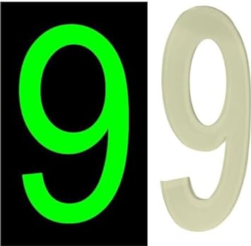 Door Numbers 3D Acrylic Luminous House Numbers Glow in the Dark Stick On Self Adhesive Home Signs Hotel Office Appartments Mailbox Outdoor 6cm