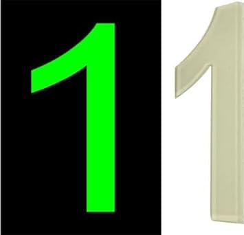 Door Numbers 3D Acrylic Luminous House Numbers Glow in the Dark Stick On Self Adhesive Home Signs Hotel Office Appartments Mailbox Outdoor 6cm