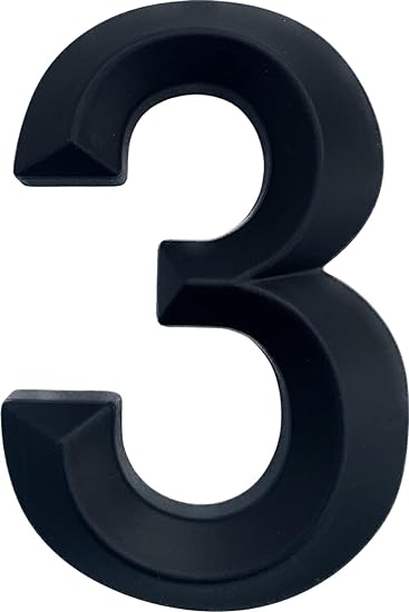 3D Door Numbers House Door Numbers Plaques Stick On Self Adhesive 3D Door Street Number Signs Hotel Office Appartments Mailbox Outdoor 3 Inches