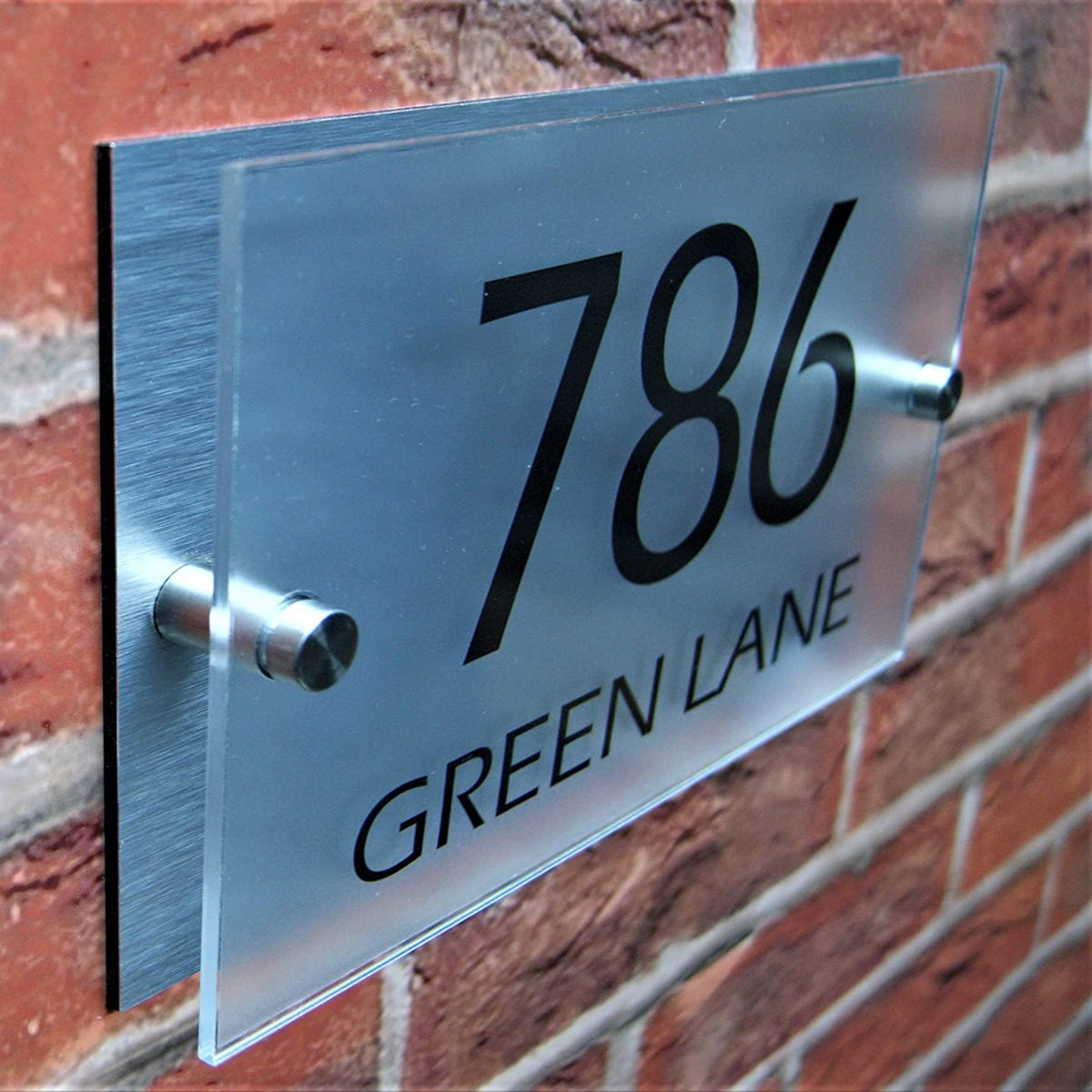 High Quality House Number Plaque Door Sign Address Plaques Door Number Name Plates Personalised Dual Layer